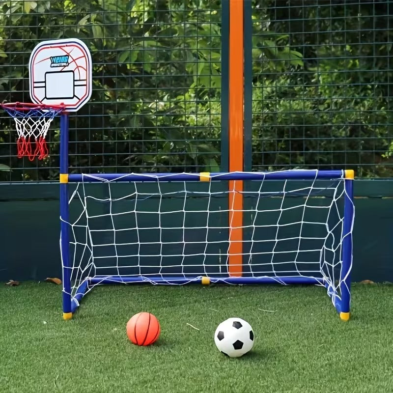 Jeu basket et foot 2-en-1 pour enfant