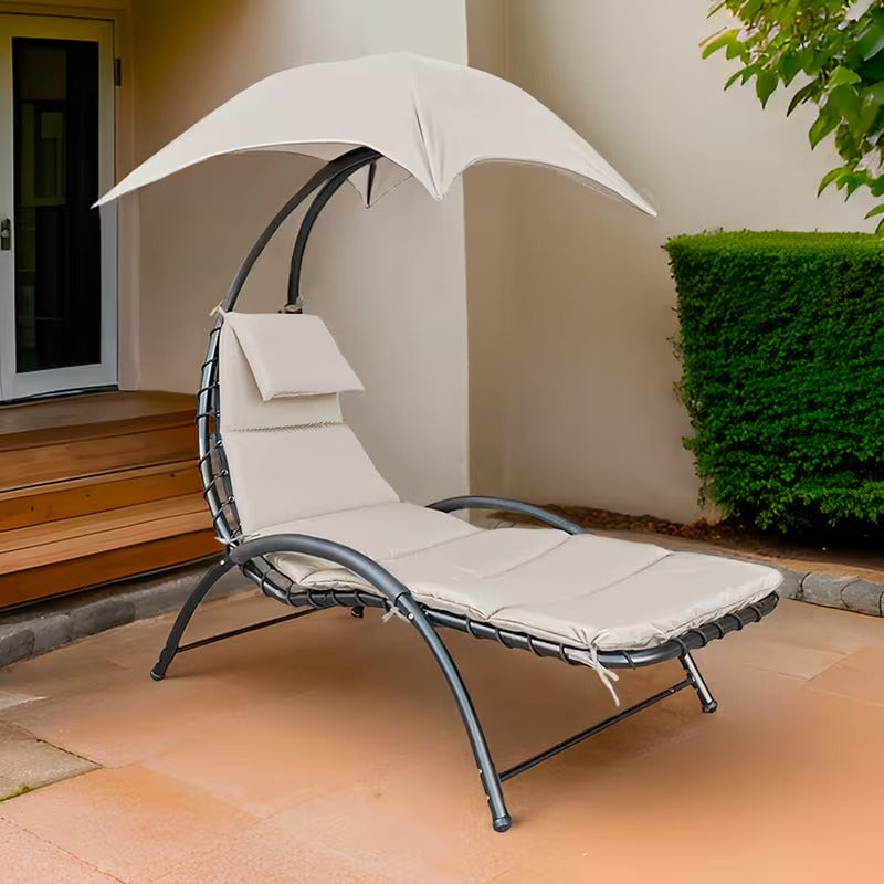Fauteuil suspendu avec parasol et coussin