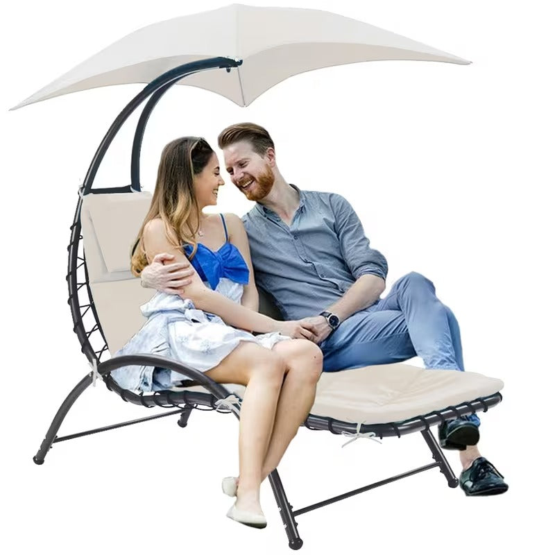 Fauteuil suspendu avec parasol et coussin