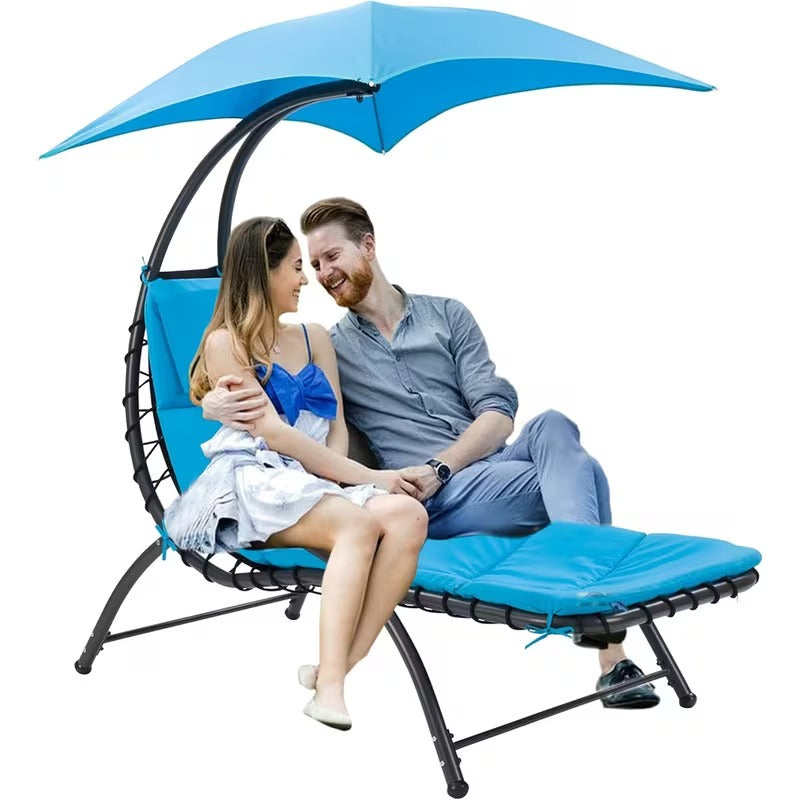 Fauteuil suspendu avec parasol et coussin