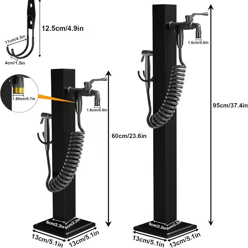 Borne d’eau extérieure inox 304 avec robinet