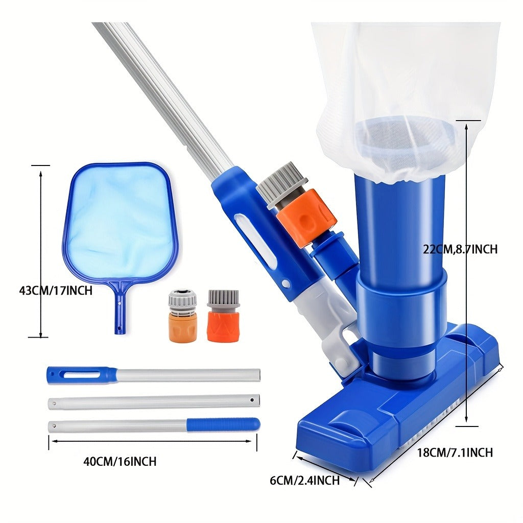 Aspirateur piscine avec brosse et manche