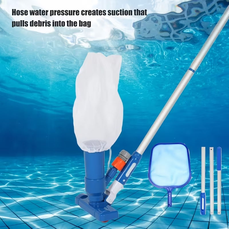 Aspirateur piscine avec brosse et manche