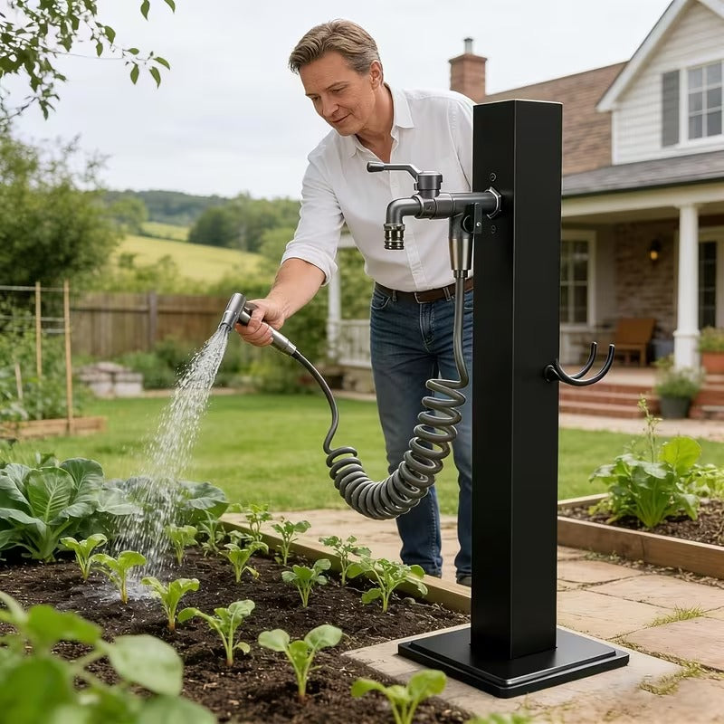 Borne d’eau extérieure inox 304 avec robinet