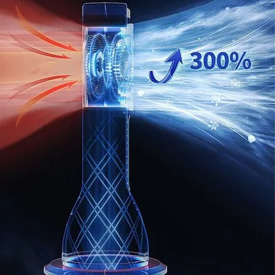Ventilateur sur socle LED avec réservoir d’eau