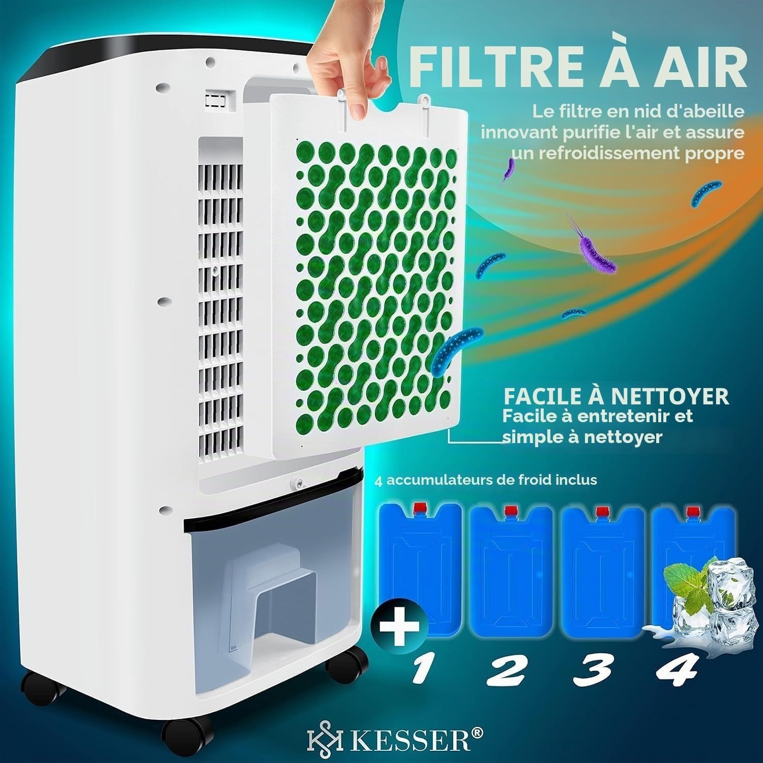 Rafraîchisseur d’air KESSER 4-en-1 10 L