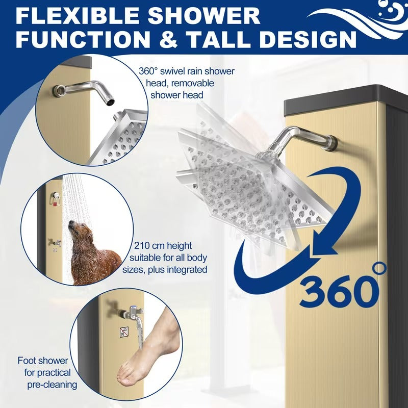 Douche solaire extérieure 40 L pour piscine