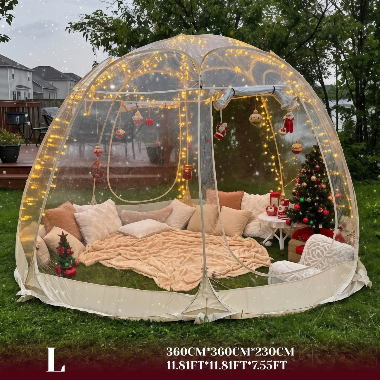 Tente ronde transparente pop-up en PVC