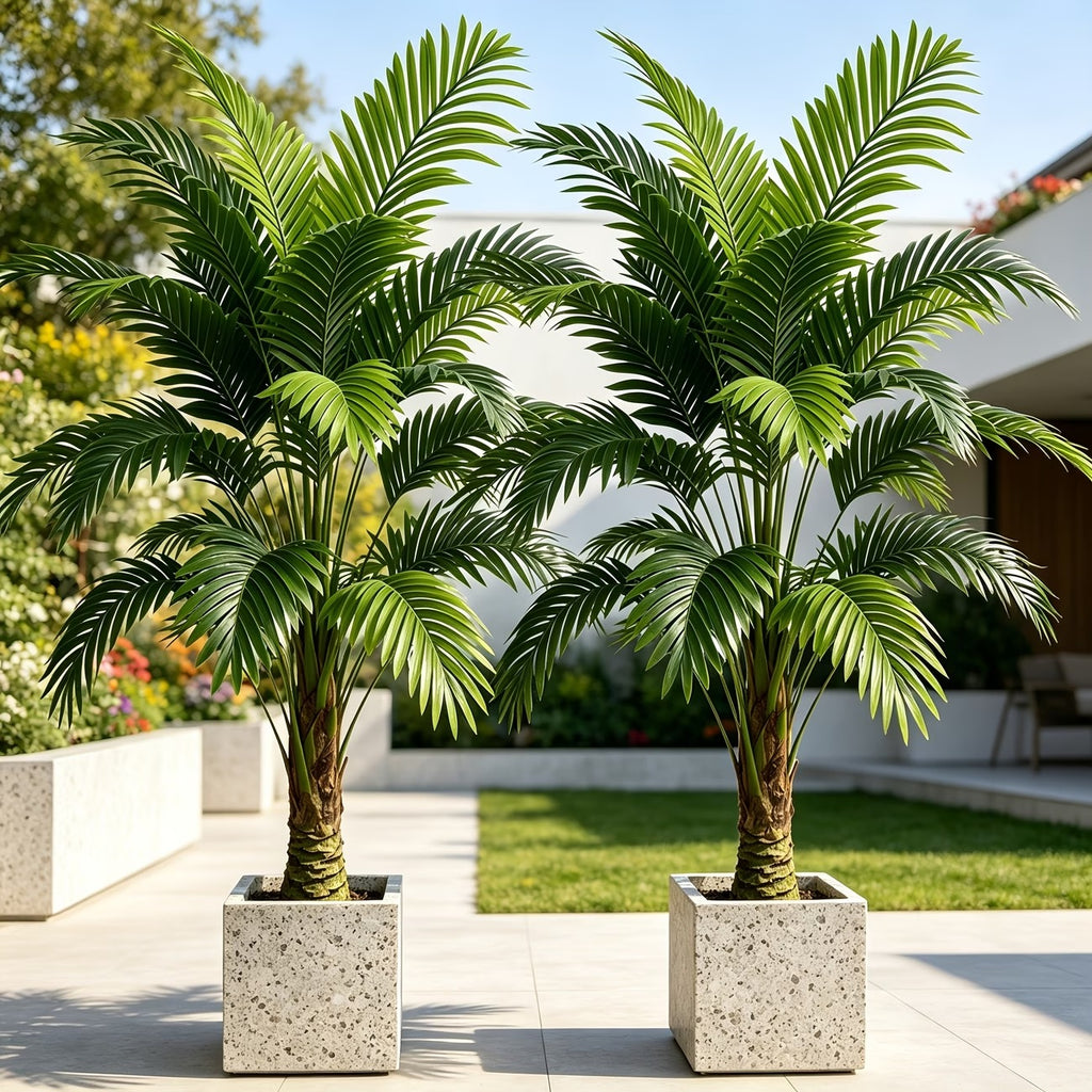 Lot de 2 grands arbustes artificiels pour extérieur