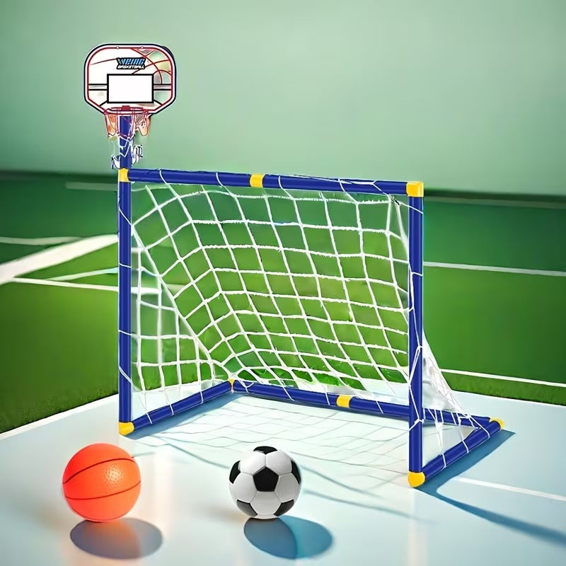Jeu basket et foot 2-en-1 pour enfant
