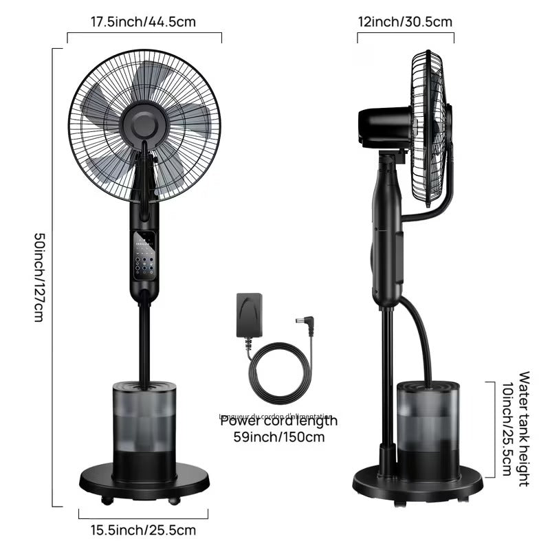 Ventilateur brumisateur sur pied 4 L