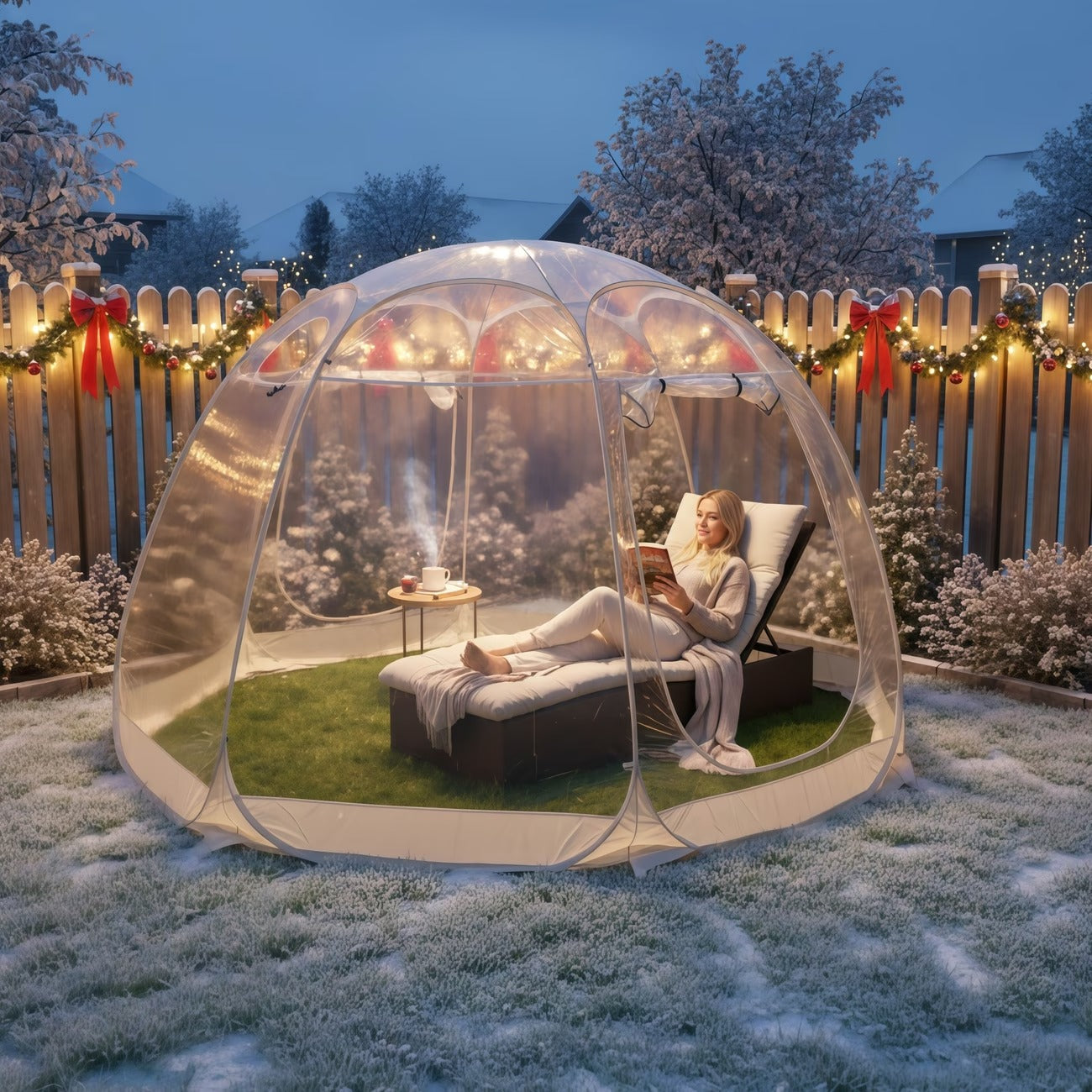 Tente ronde transparente pop-up en PVC