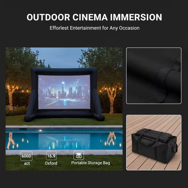 Écran de projection gonflable 16:9