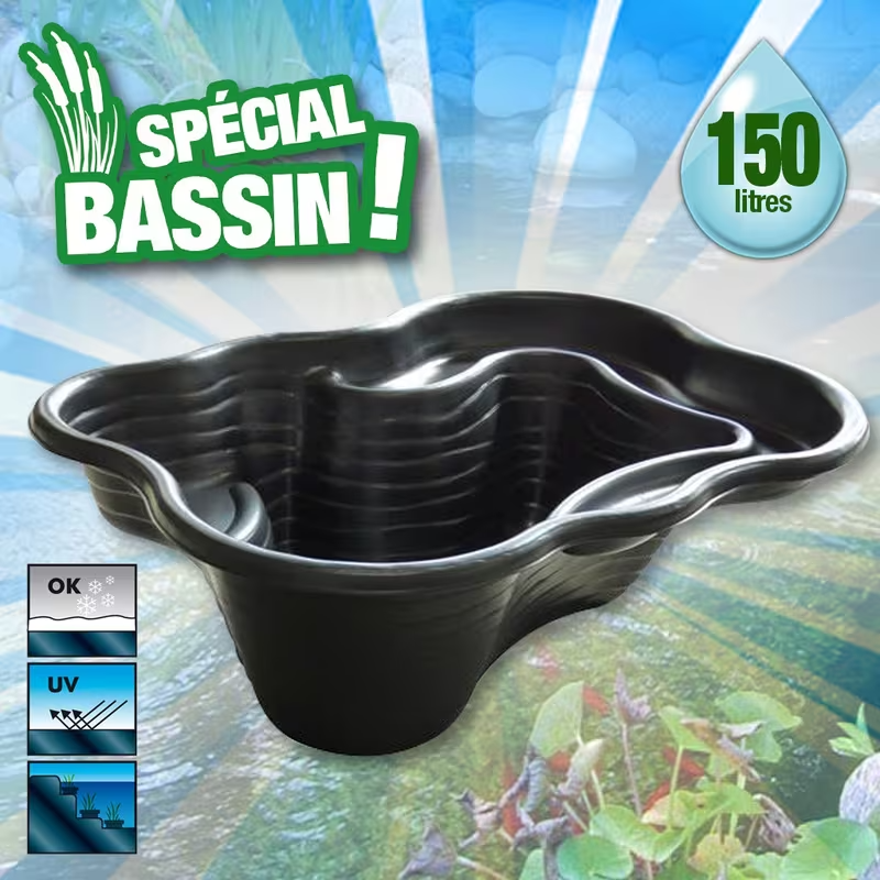 Bassin préformé de jardin 150 L IRIS SI