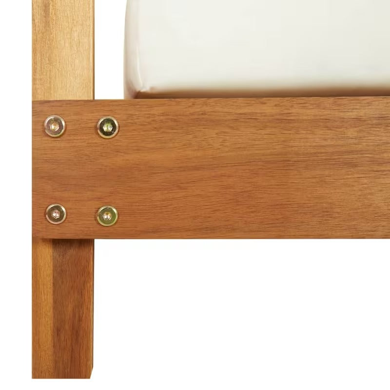 Bain de soleil double en bois avec rideaux