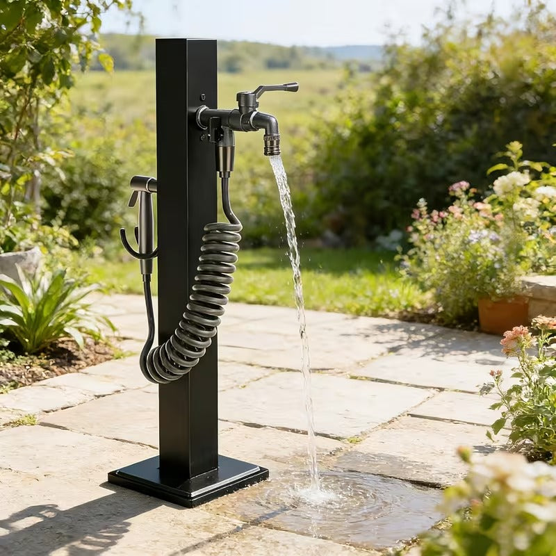 Borne d’eau extérieure inox 304 avec robinet