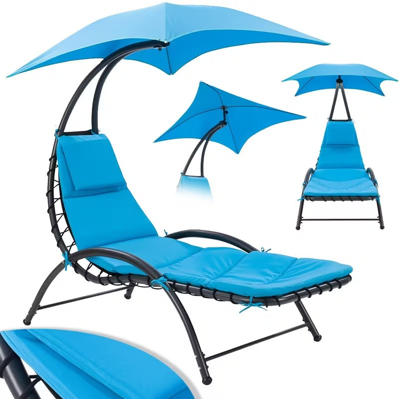 Fauteuil suspendu avec parasol et coussin