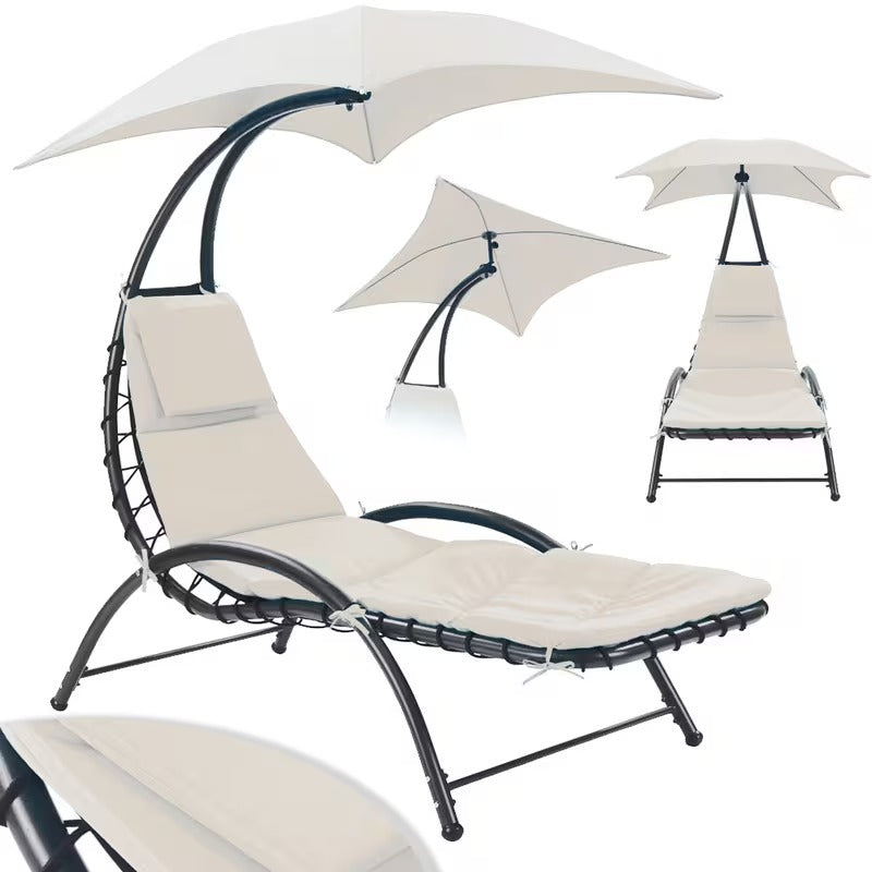 Fauteuil suspendu avec parasol et coussin