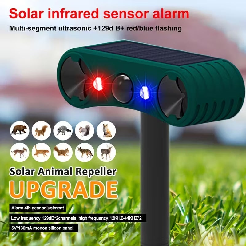 Répulsif solaire à ultrasons pour animaux