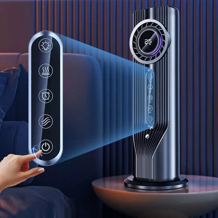 Ventilateur sur socle LED avec réservoir d’eau