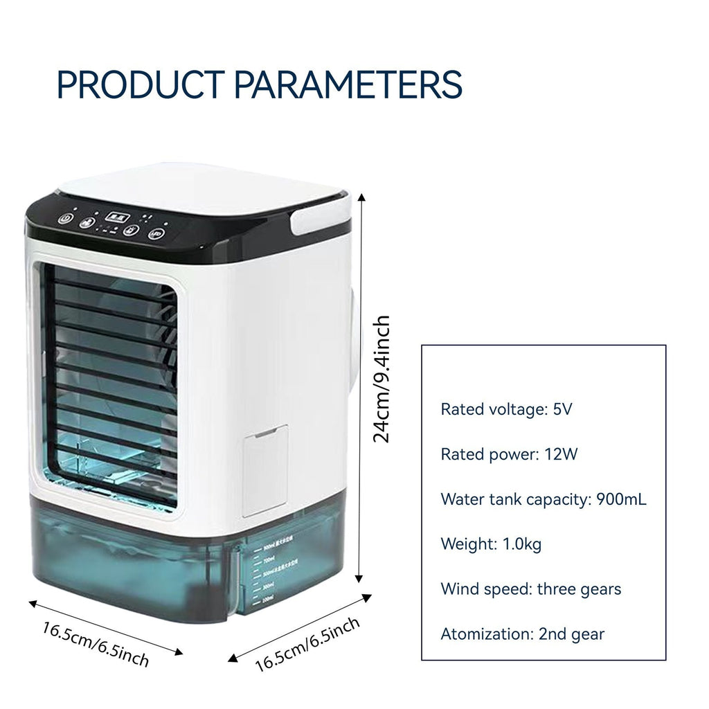 Rafraîchisseur d’air portable 3 vitesses avec brume