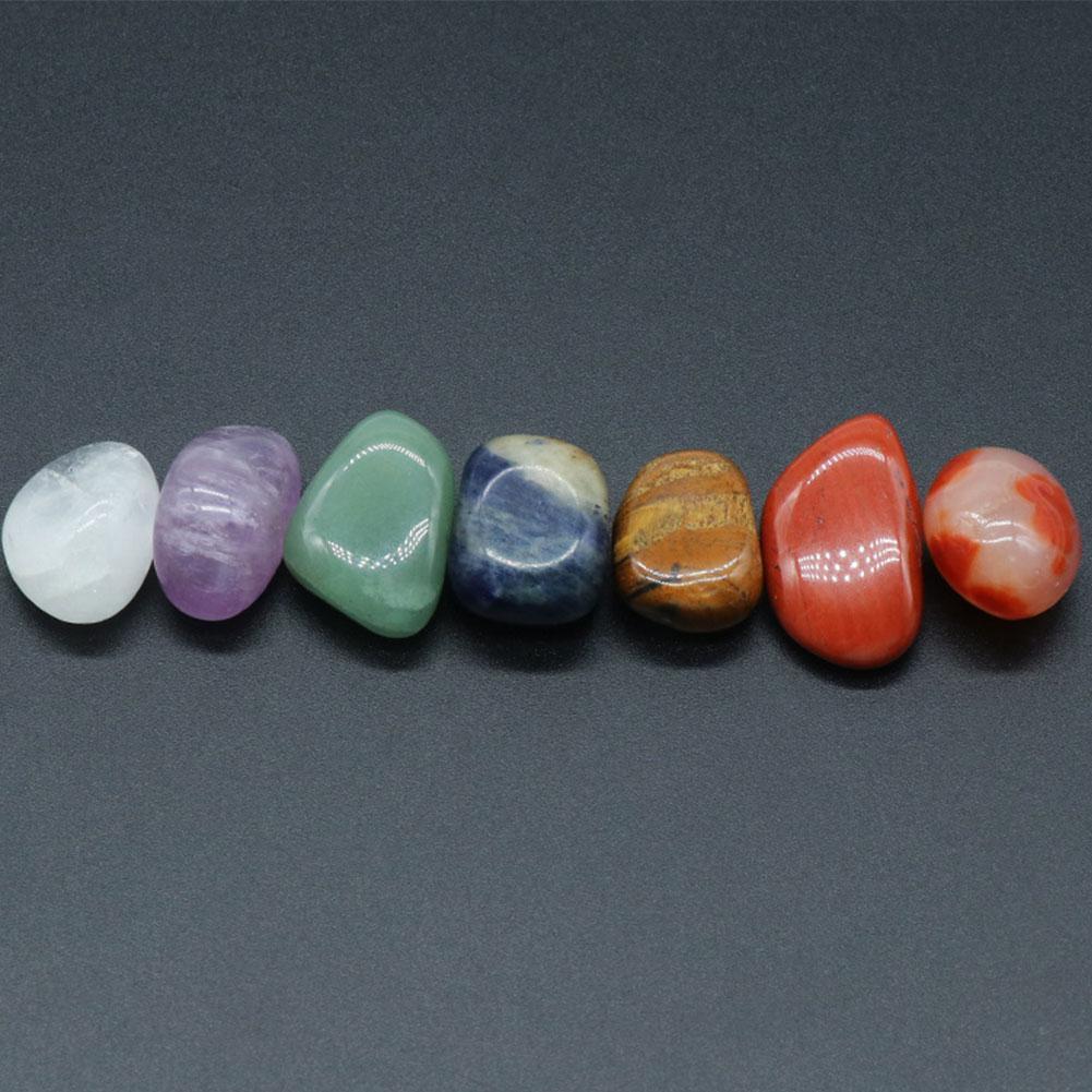 Ensemble de Pierres de Méditation Reiki 7 Chakras - Cristal Naturel