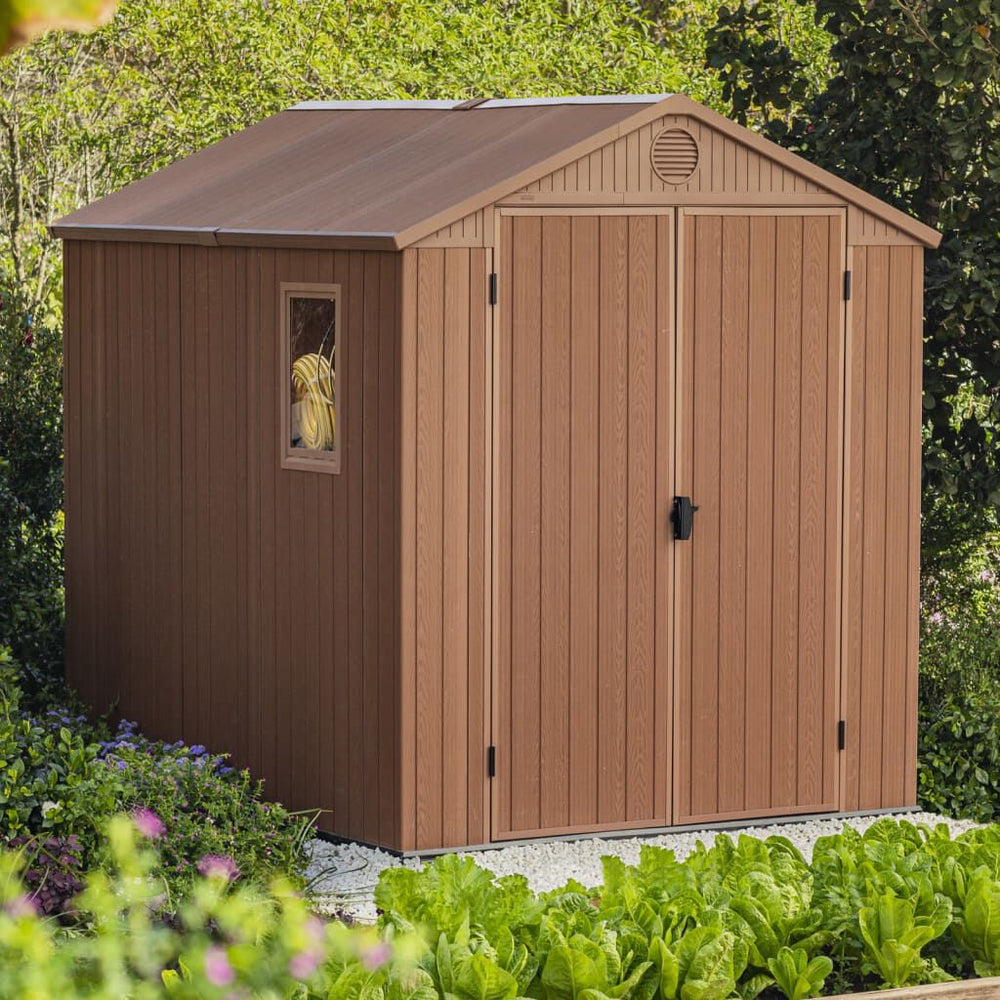 Keter Darwin – Abri de jardin 4×6 ou 6×8 marron