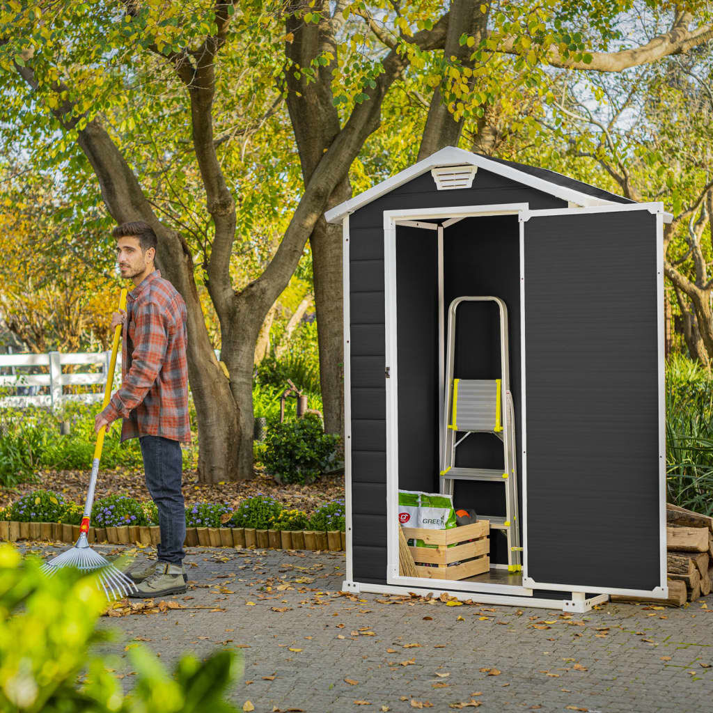 Abri de Jardin Keter Manor 46 Gris - Compact & Résistant Gris Foncé