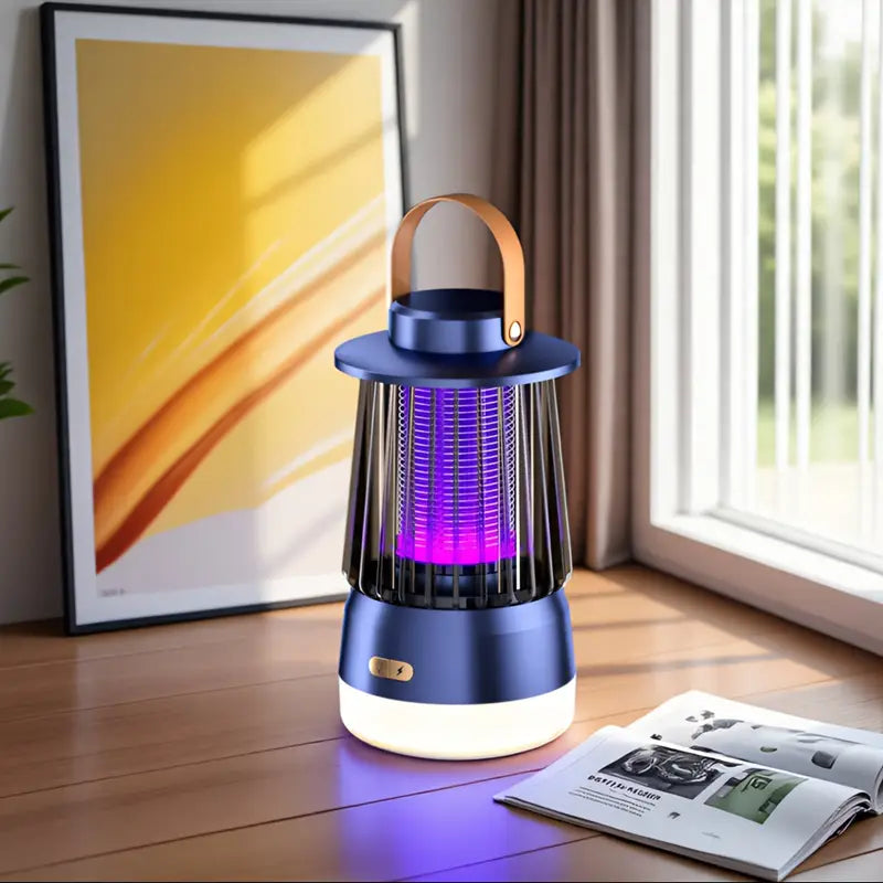 Lampe Anti-Moustiques Électrique USB – Piège Silencieux à Lumière UV pour Intérieur & Extérieur