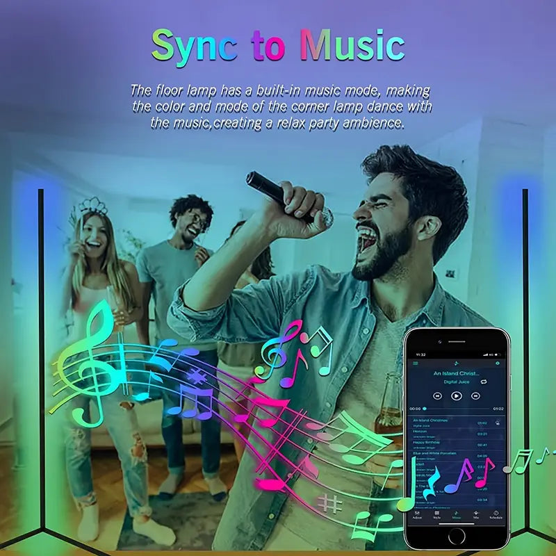 Lampe de Sol LED d’Angle Intelligente