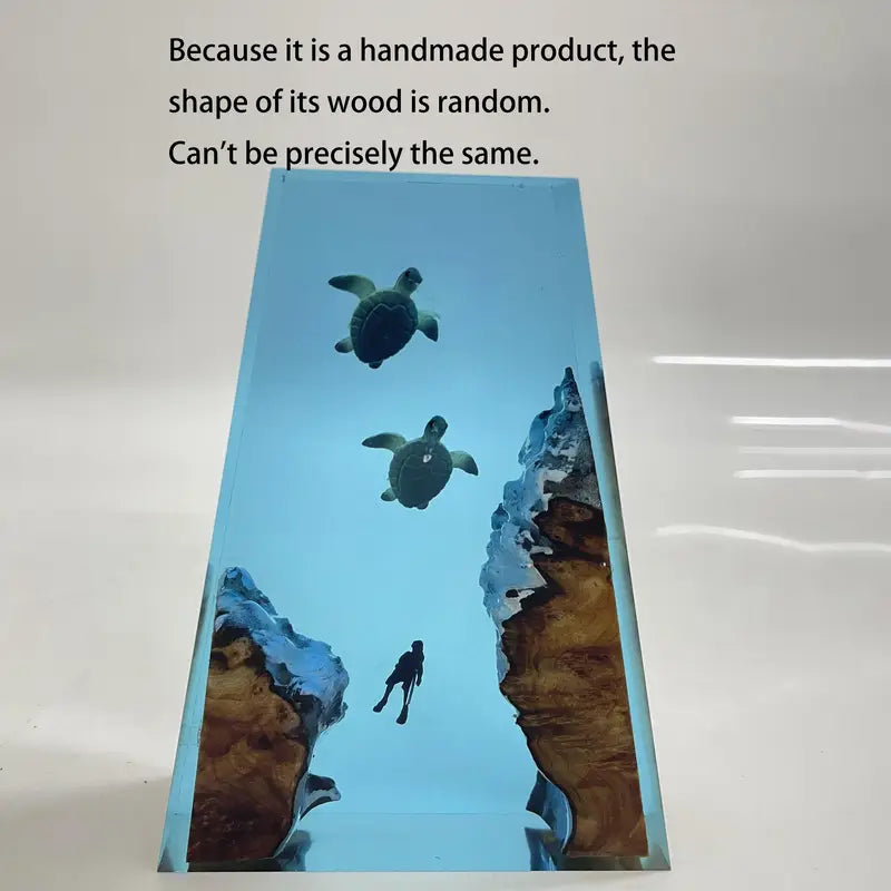 Lampe Tortue en Résine – Une œuvre lumineuse, sculptée par la mer