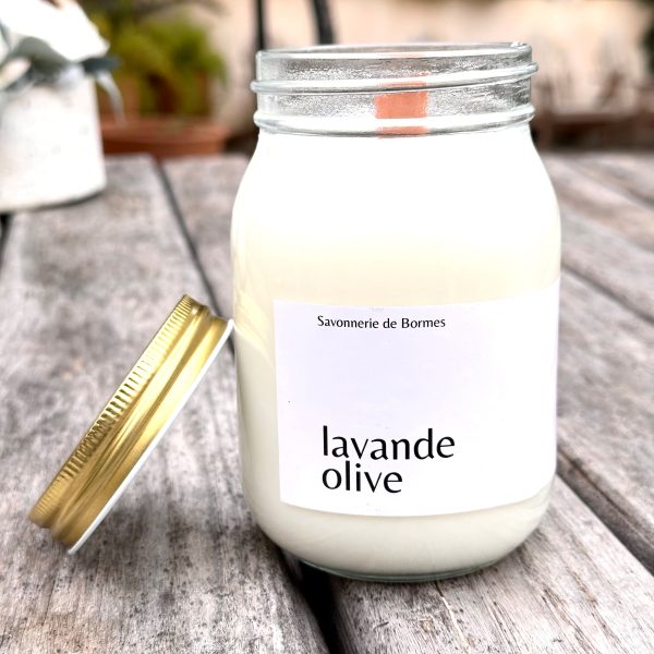 POT DE CIRE 400 G LAVANDE OLIVE - Savonnerie de Bormes