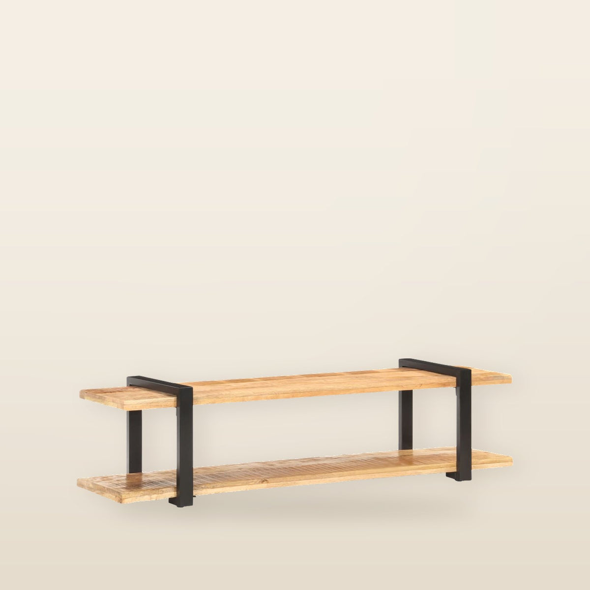 Meuble TV Industriel en Bois Massif de Manguier – 160 × 40 × 40 cm