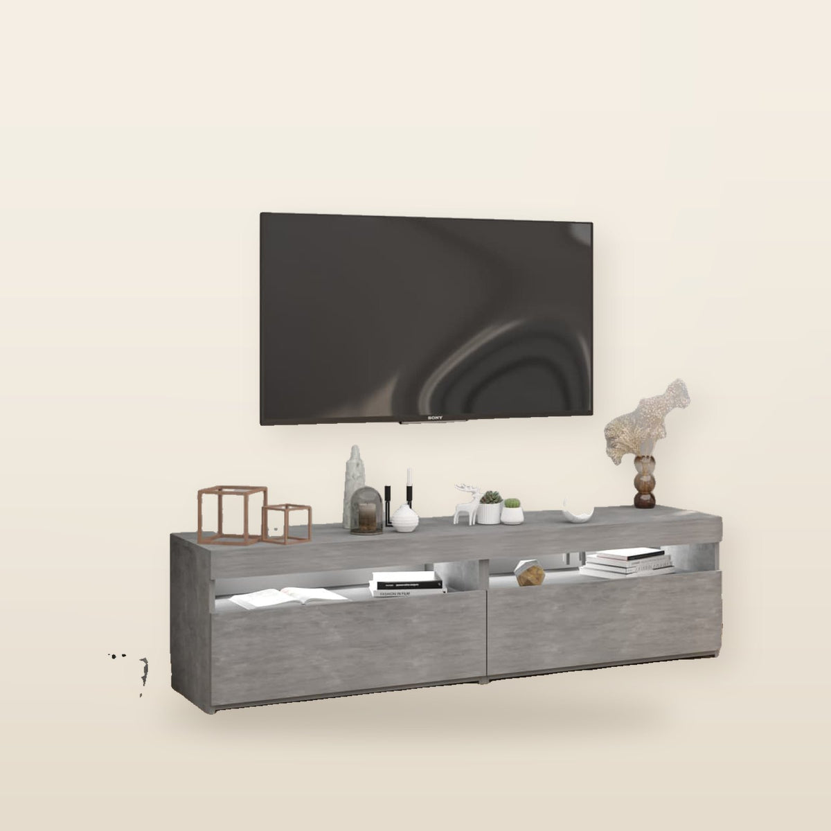 Meubles TV avec Lumières LED RVB – Finition magnifique
