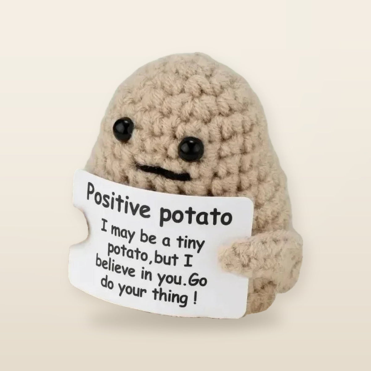 Mini peluche décorative avec message positif – Petit cadeau
