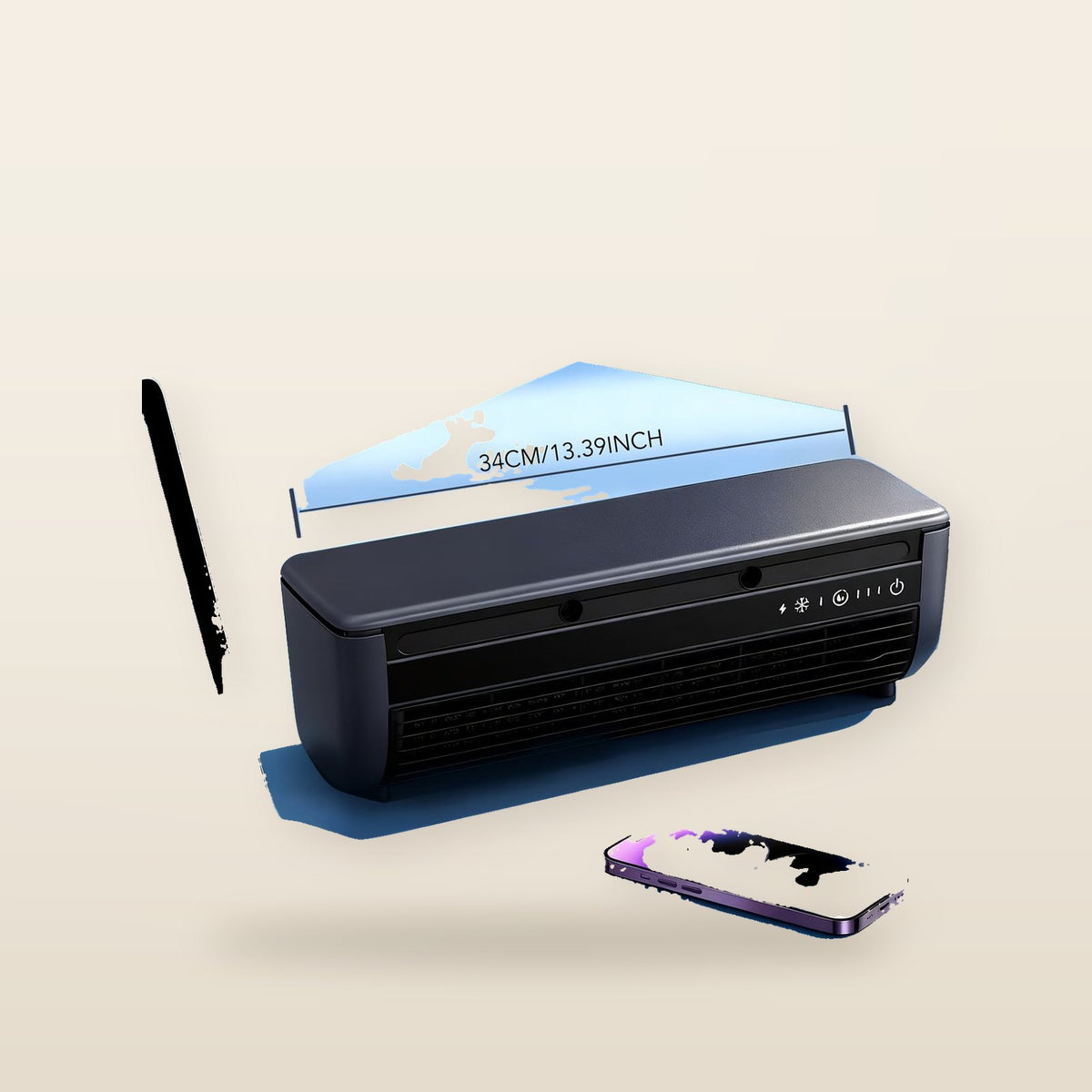 Mini rafraîchisseur d’air portable 6000 mAh – Ventilation et brumisation