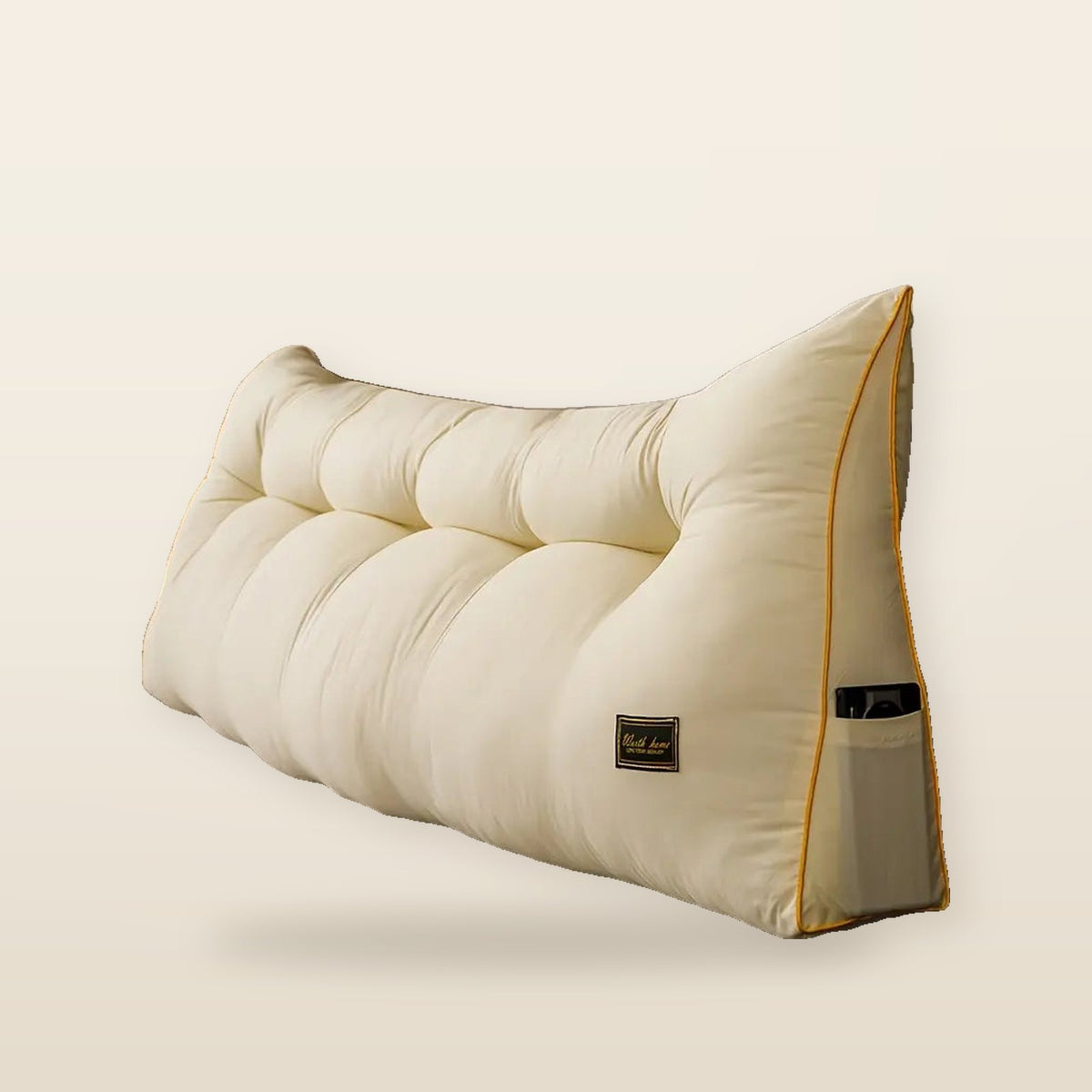 Oreiller de Tête de Lit en Peluche Grise – Confort Chic & Touche Déco Audacieuse