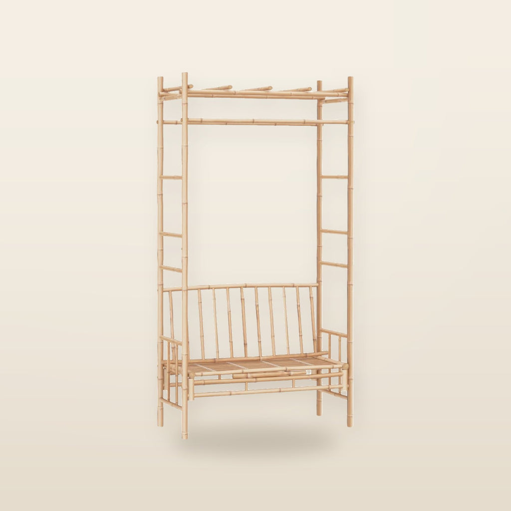 Banc de Jardin avec Pergola en Bambou