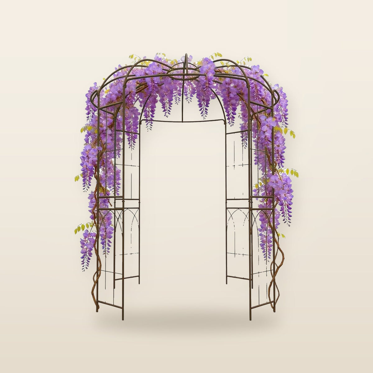 Pavillon à roses en fer forgé 211 × 275 cm