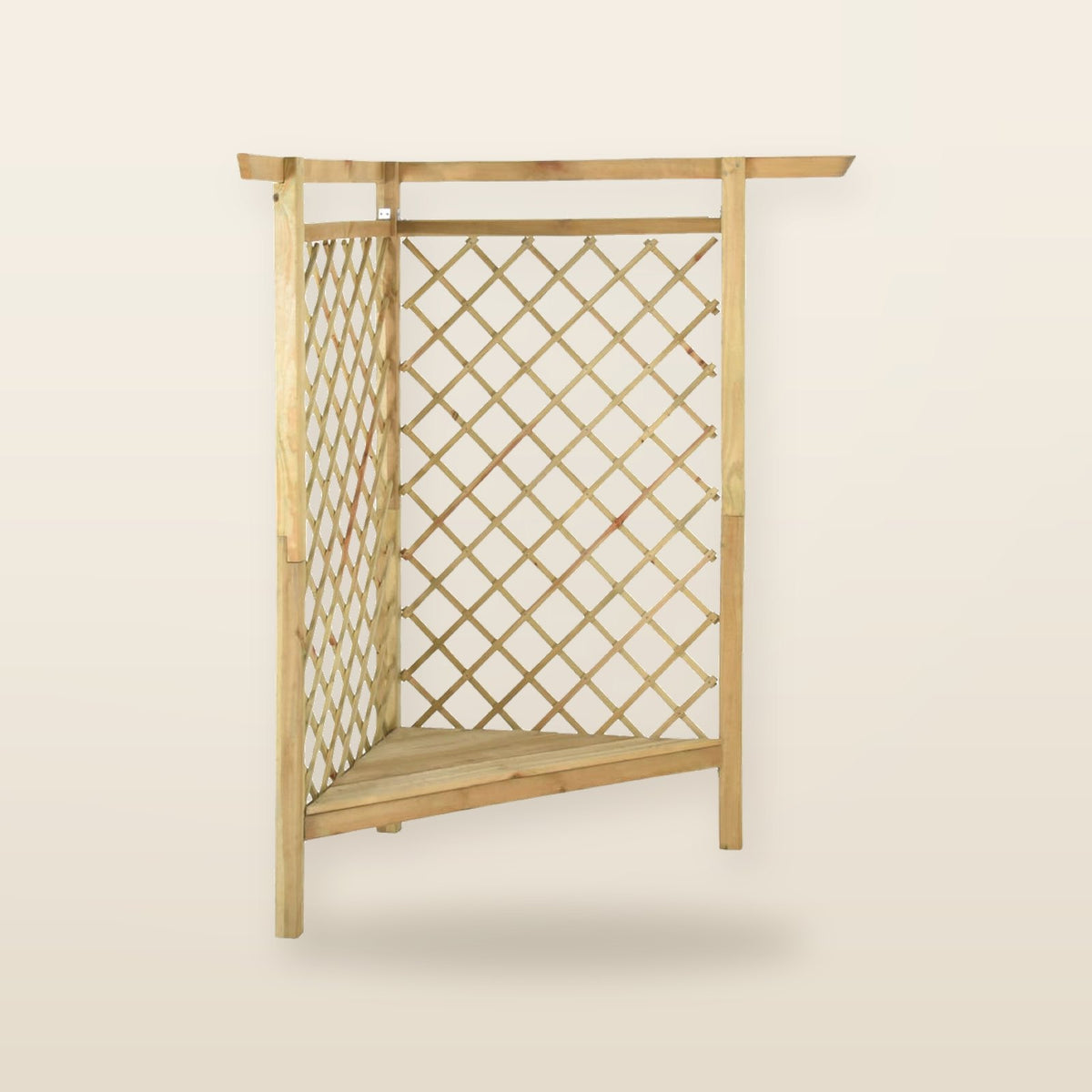 Pergola d’Angle avec Banc Intégré – Invitation au Repos