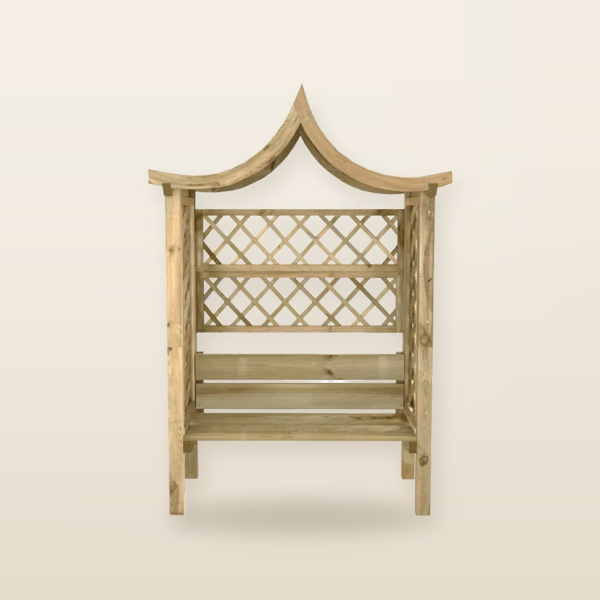 Pergola de Jardin avec Toit et Banc – Bois de Pin Imprégné