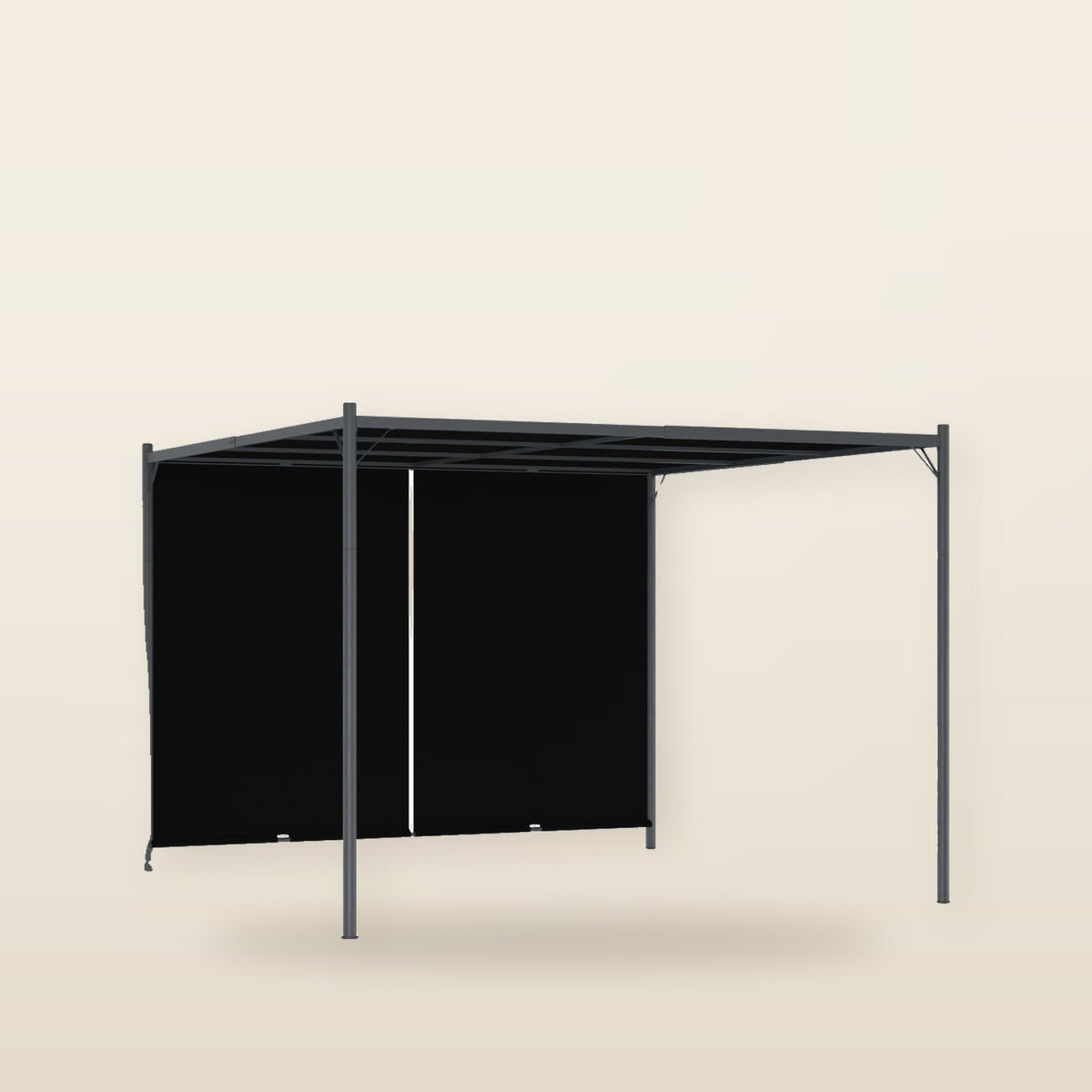 Pergola de Jardin avec Toit Rétractable Anthracite 3 × 3 m