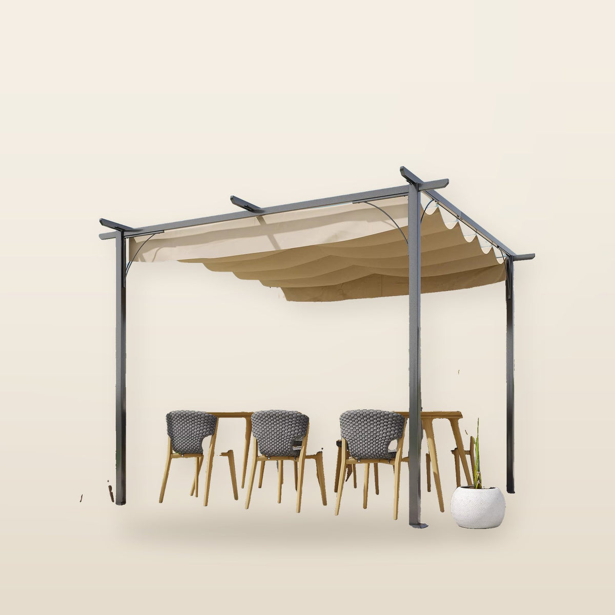 Pergola en Métal Outsunny 3 × 3m
