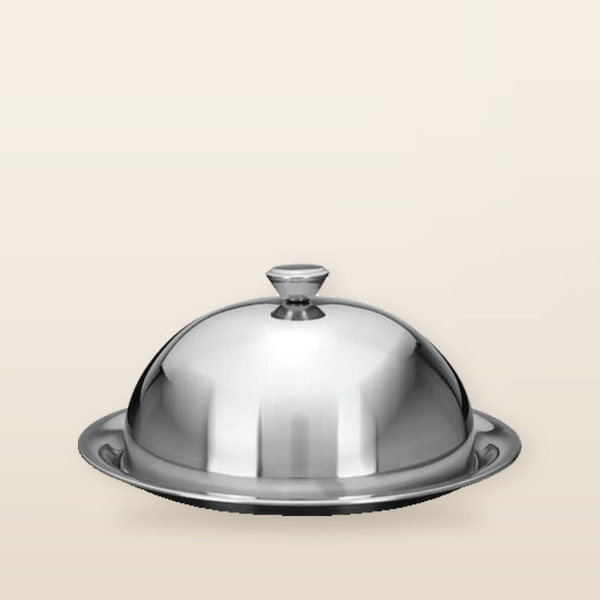 Plateau de Service avec Cloche en Acier Inoxydable