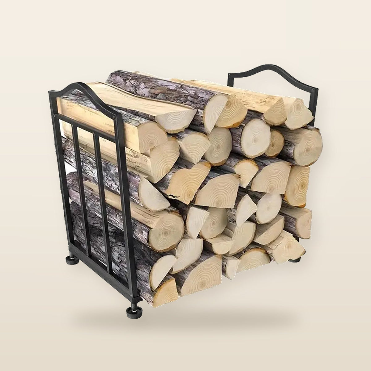 Porte-Bûches en Métal pour Cheminée – Rangement Compact et Élégant