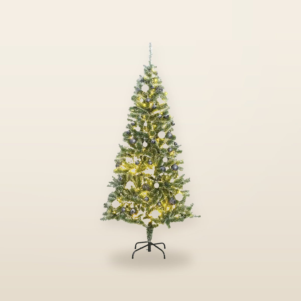 Sapin de Noël artificiel effet neige – 210 ou 240 cm, LED en option