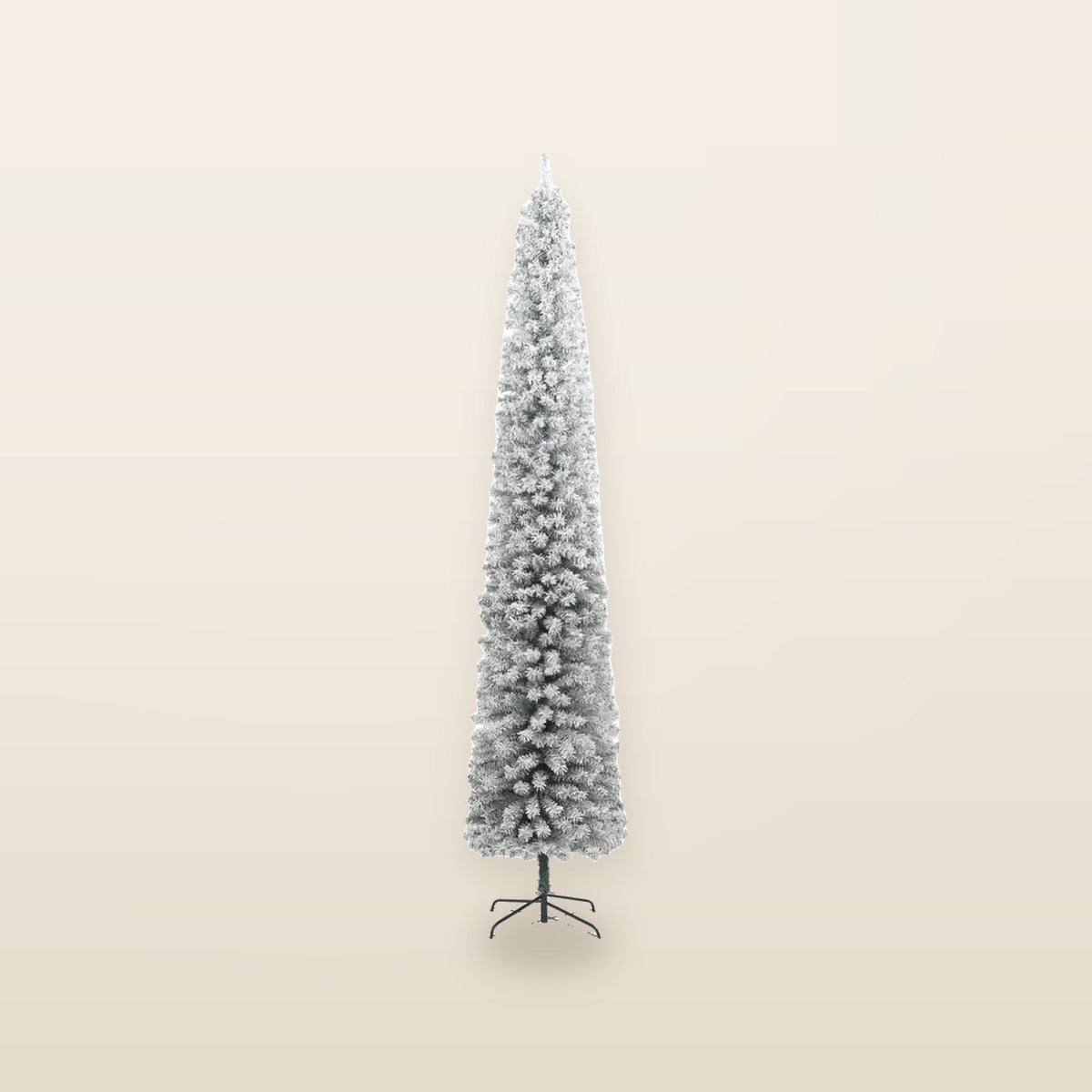 Sapin de Noël artificiel slim – Vert ou enneigé, 150 à 240 cm