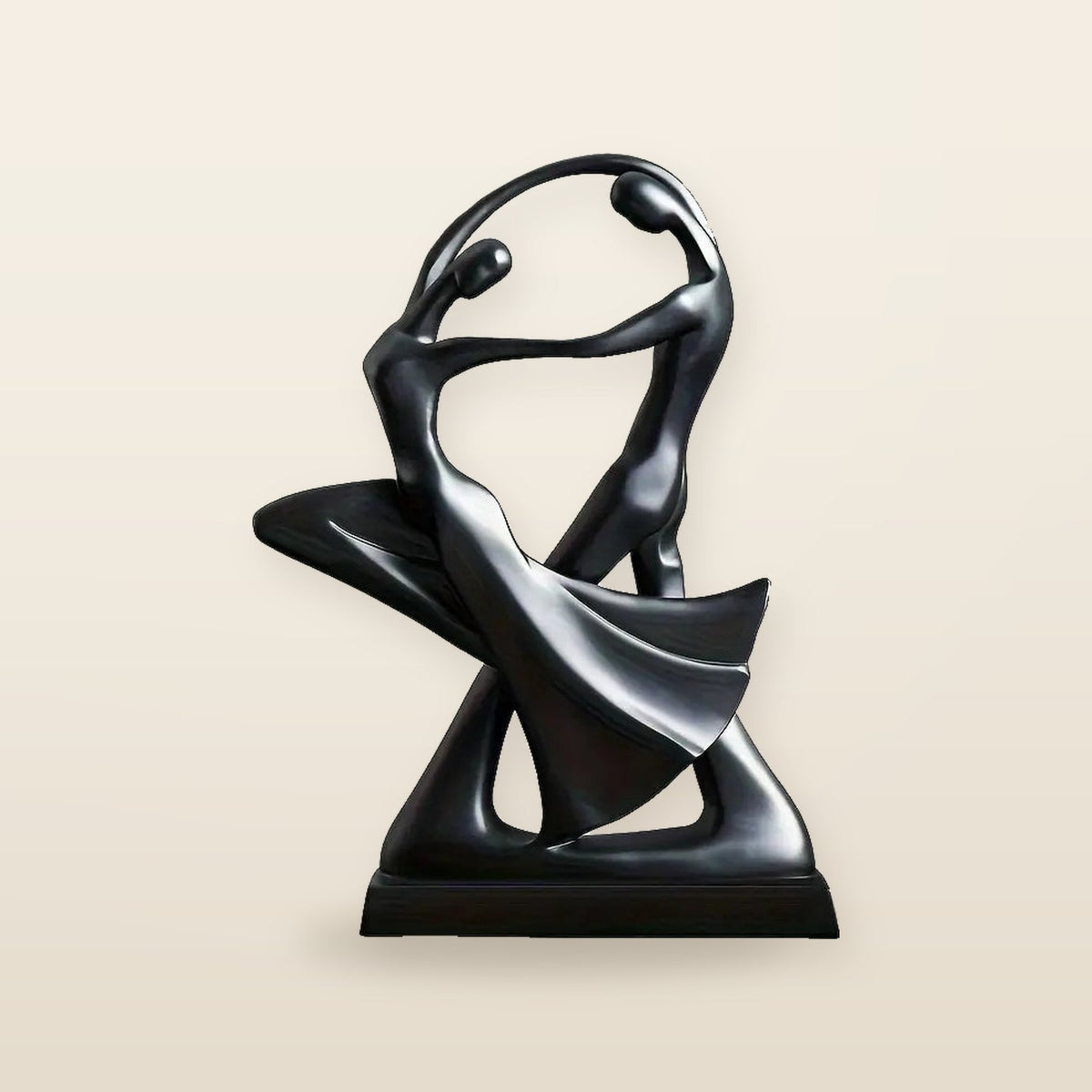Sculpture de Danseur Abstrait Moderne en Résine