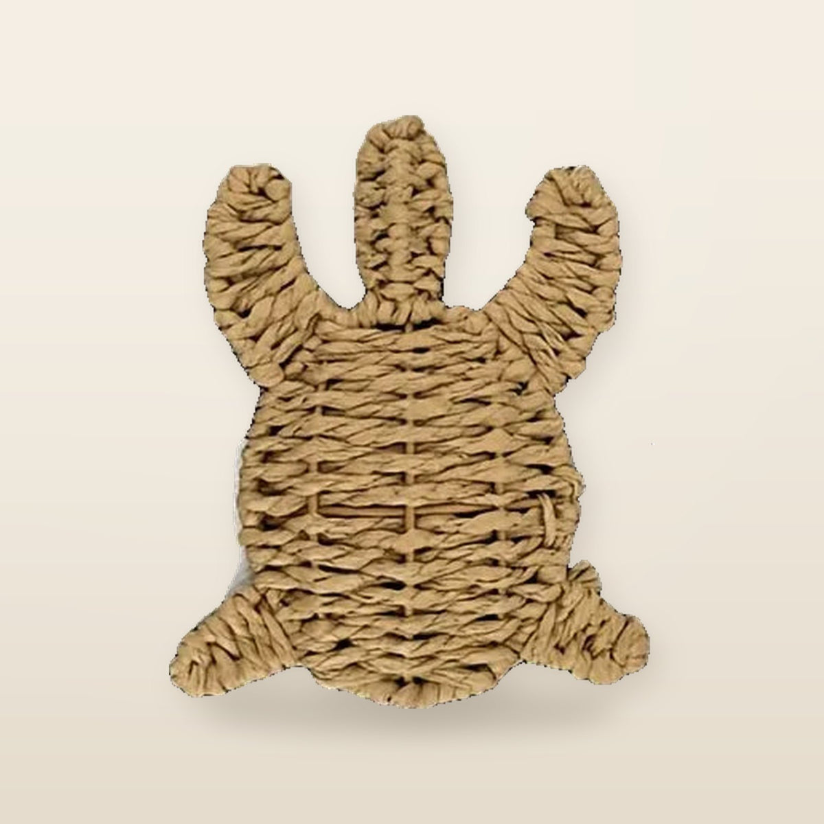 Woven Turtle Wall Decor – Rattan-Style Finish