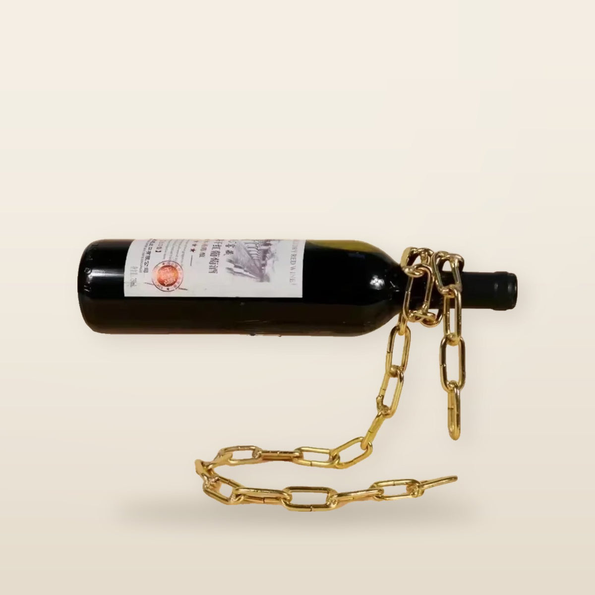 Sculpture Suspendue – Porte-Bouteille Serpentine en Corde